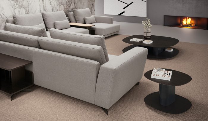 Sofa Pulse flexible que aporta calidez y confort a espacios de la firma Joquer. descubrelo en MGF Muebles Garcia Ferrer