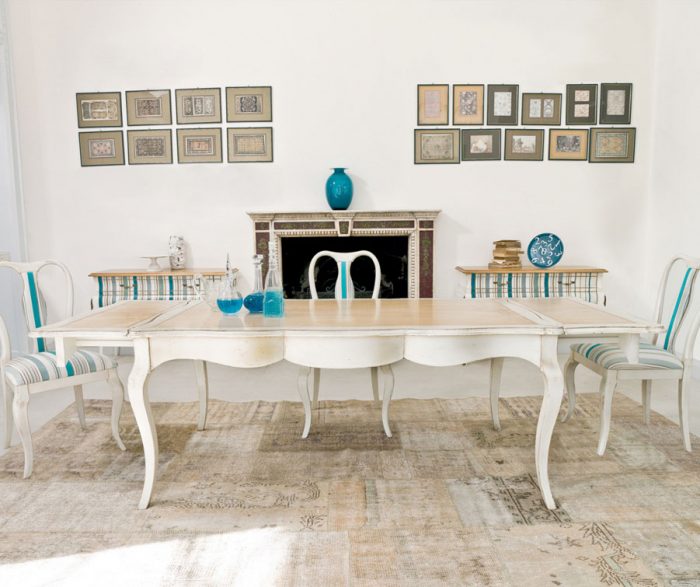 MGF muebles clásicos mesa comedor aston color blanco de la marca tonin casa