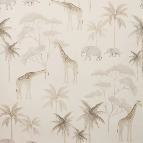 Savannah beige safari wallpaper